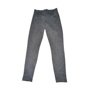 Athleta Delancy Herringbone Tight Women's Sz S Black White Mid Rise Back Pockets